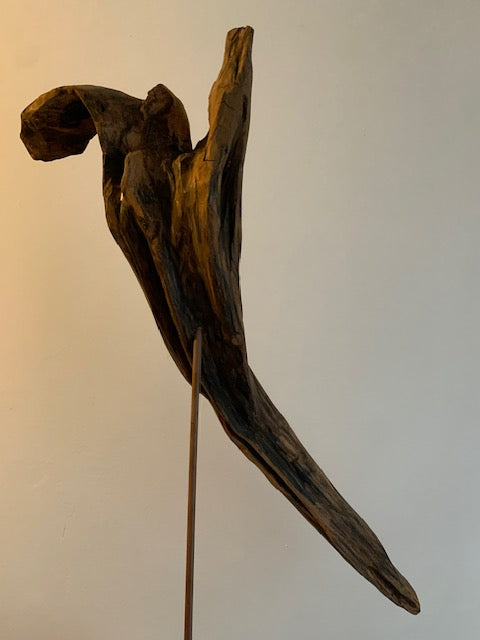 Sculpture en bois flotté de Loire - Bec d'oiseau - 65 cm de hauteur × 38 × 20 / ± 1,2 kg - Création Zen Curiosity