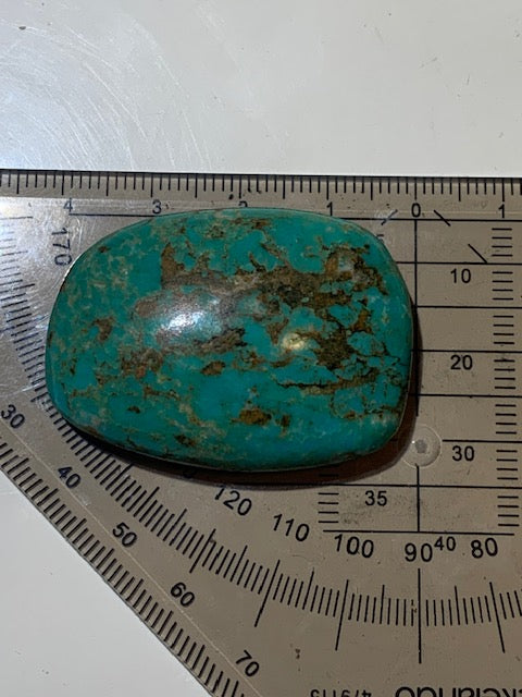 Turquoise, cabochon de forme asymétrique de 40 mm x 29 x 12 - 17,4 gr. - Parfait en bijouterie, collection, exposition...