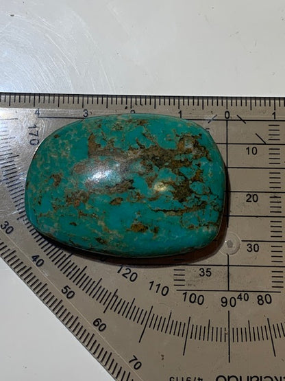 Turquoise, cabochon de forme asymétrique de 40 mm x 29 x 12 - 17,4 gr. - Parfait en bijouterie, collection, exposition...