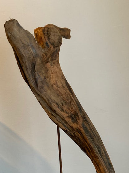Sculpture en bois flotté de Loire - Bec d'oiseau - 65 cm de hauteur × 38 × 20 / ± 1,2 kg - Création Zen Curiosity