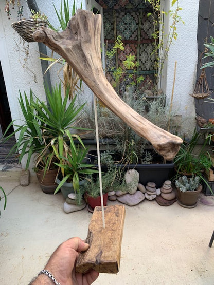 Sculpture en bois flotté de Loire - 'Éléphanteau' - 49 cm de hauteur × 30 × 15 / ± 0,5 kg - Création Zen Curiosity