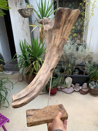 Sculpture en bois flotté de Loire - 'Éléphanteau' - 49 cm de hauteur × 30 × 15 / ± 0,5 kg - Création Zen Curiosity