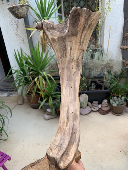 Sculpture en bois flotté de Loire - 'Éléphanteau' - 49 cm de hauteur × 30 × 15 / ± 0,5 kg - Création Zen Curiosity