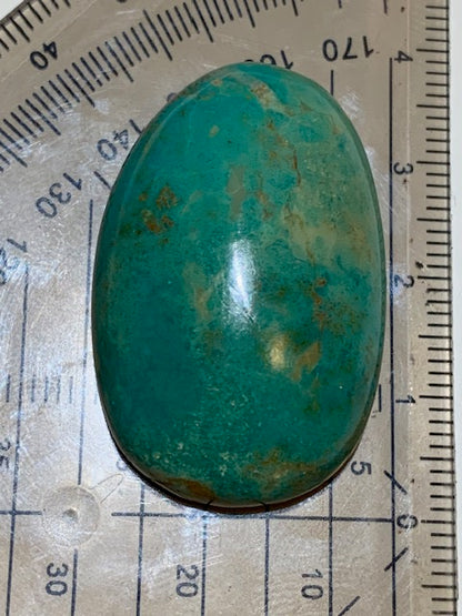 Turquoise, cabochon de forme asymétrique de 36 mm x 24 x 11 - 12,8 gr. - Parfait en bijouterie, collection, exposition...