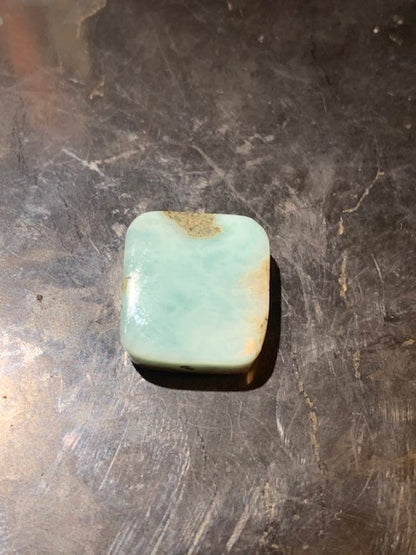 Larimar – Cabochon carré de 15 × 14 × 6 mm - 2,9 gr. - Nuances naturelles magnifiques, parfait pour bijoux raffinés, collectionneur passionné ou exposition