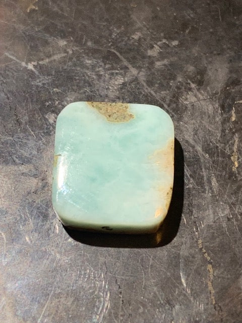 Larimar – Cabochon carré de 15 × 14 × 6 mm - 2,9 gr. - Nuances naturelles magnifiques, parfait pour bijoux raffinés, collectionneur passionné ou exposition
