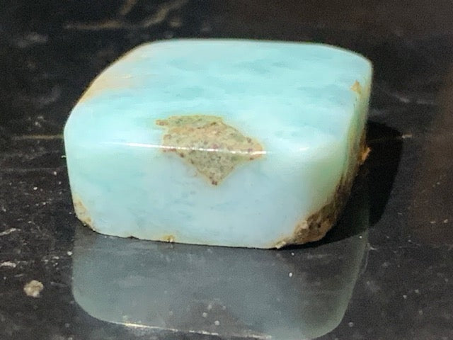 Larimar – Cabochon carré de 15 × 14 × 6 mm - 2,9 gr. - Nuances naturelles magnifiques, parfait pour bijoux raffinés, collectionneur passionné ou exposition