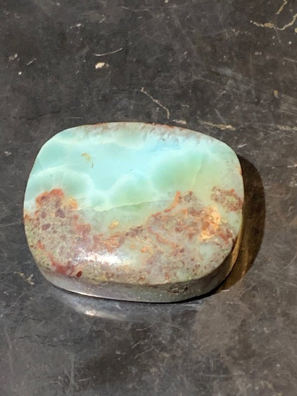 Larimar – Cabochon rectangulaire de 29 × 23 × 10 mm - 12,6 gr. - Nuances naturelles magnifiques, parfait pour bijoux raffinés, collectionneur passionné ou exposition