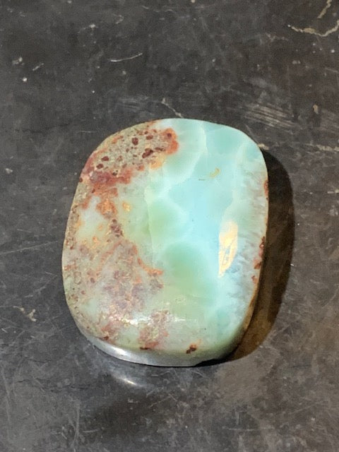 Larimar – Cabochon rectangulaire de 29 × 23 × 10 mm - 12,6 gr. - Nuances naturelles magnifiques, parfait pour bijoux raffinés, collectionneur passionné ou exposition