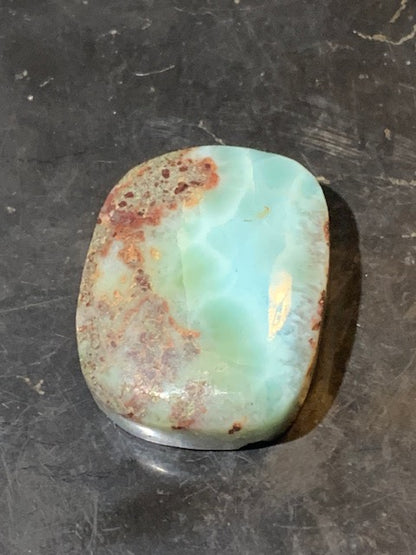 Larimar – Cabochon rectangulaire de 29 × 23 × 10 mm - 12,6 gr. - Nuances naturelles magnifiques, parfait pour bijoux raffinés, collectionneur passionné ou exposition