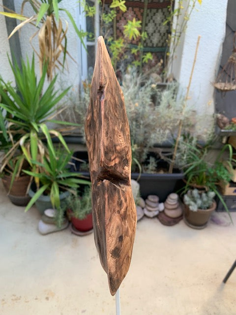 Sculpture en bois flotté de Loire - 'Sourire en coin' - 48 cm de hauteur × 17 × 10 / ± 0,5 kg - Création Zen Curiosity