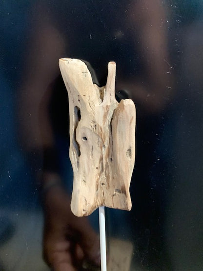 Sculpture en bois flotté de Loire - 'Micro Cactus' - 27 cm de hauteur × 7 × 6 / ± 0,05 kg - Création Zen Curiosity