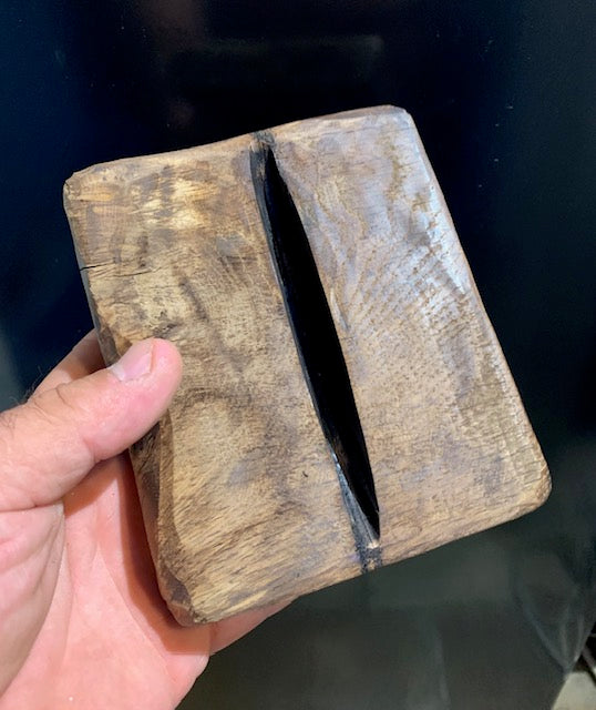 Sculpture en bois sur socle en chêne - 'Fleur de Vie' - 25 cm de diamètre / ± 0,3 kg - Création Zen Curiosity