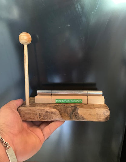 Support Bois pour Tube Sonore de type 'Energy Chimes' – Vendu à l'unité pour 1, 3, 7 ou 11 emplacements | Fait Main en France – Zen Curiosity