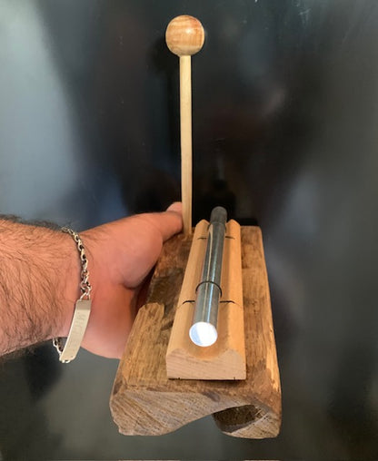 Support Bois pour Tube Sonore de type 'Energy Chimes' – Vendu à l'unité pour 1, 3, 7 ou 11 emplacements | Fait Main en France – Zen Curiosity