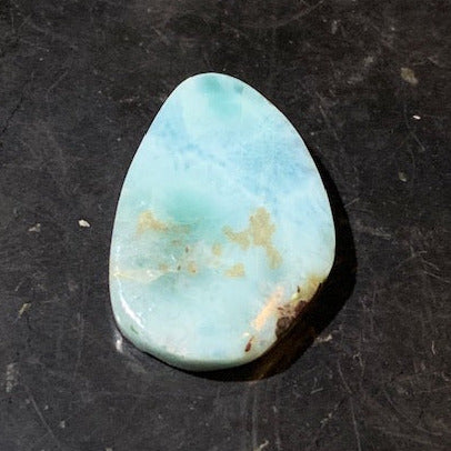 Larimar – Cabochon asymétrique de 20 × 14 × 5 mm - 2,3 gr. - Nuances naturelles magnifiques, parfait pour bijoux raffinés, collectionneur passionné ou exposition