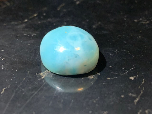 Larimar – Cabochon de forme ovale de 21 × 17 × 9 mm - 5 gr. - Nuances naturelles magnifiques, parfait pour bijoux raffinés, collectionneur passionné ou exposition