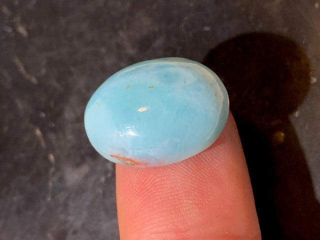 Larimar – Cabochon de forme ovale de 21 × 17 × 9 mm - 5 gr. - Nuances naturelles magnifiques, parfait pour bijoux raffinés, collectionneur passionné ou exposition