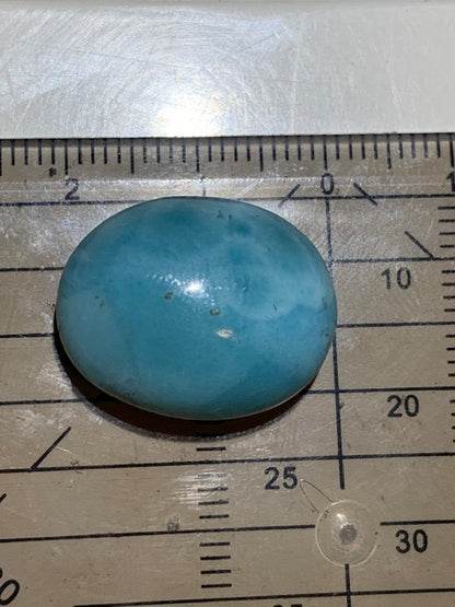 Larimar – Cabochon de forme ovale de 21 × 17 × 9 mm - 5 gr. - Nuances naturelles magnifiques, parfait pour bijoux raffinés, collectionneur passionné ou exposition