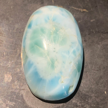 Larimar – Cabochon de forme ovale de 25 × 15 × 8 mm - 5,1 gr. - Nuances naturelles magnifiques, parfait pour bijoux raffinés, collectionneur passionné ou exposition