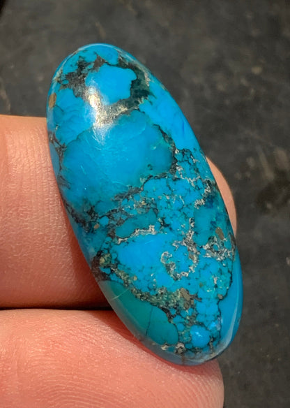 Turquoise D'Iran teintée, cabochon de forme ovale de 34 mm x 17 x 6 - 5 gr. - Parfait en bijouterie, collection, exposition...