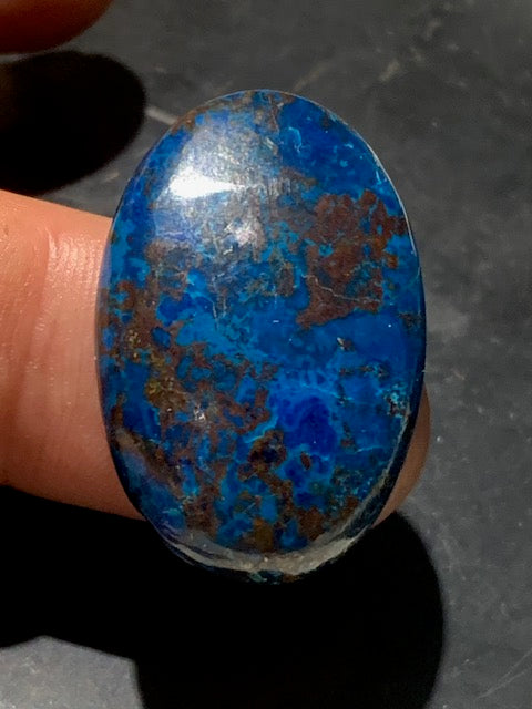 Chrysocolle – Cabochon de forme ovale de 33 × 22 × 6 mm - 7,9 gr. - Nuances naturelles magnifiques, parfait pour bijoux raffinés, collectionneur passionné ou exposition