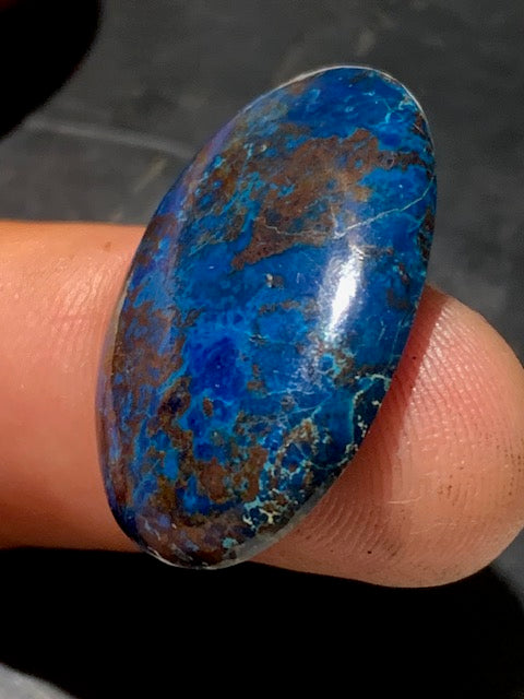 Chrysocolle – Cabochon de forme ovale de 33 × 22 × 6 mm - 7,9 gr. - Nuances naturelles magnifiques, parfait pour bijoux raffinés, collectionneur passionné ou exposition