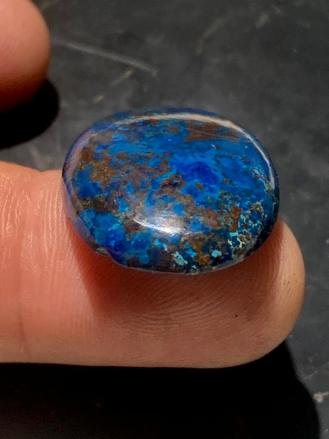Chrysocolle – Cabochon de forme ovale de 33 × 22 × 6 mm - 7,9 gr. - Nuances naturelles magnifiques, parfait pour bijoux raffinés, collectionneur passionné ou exposition