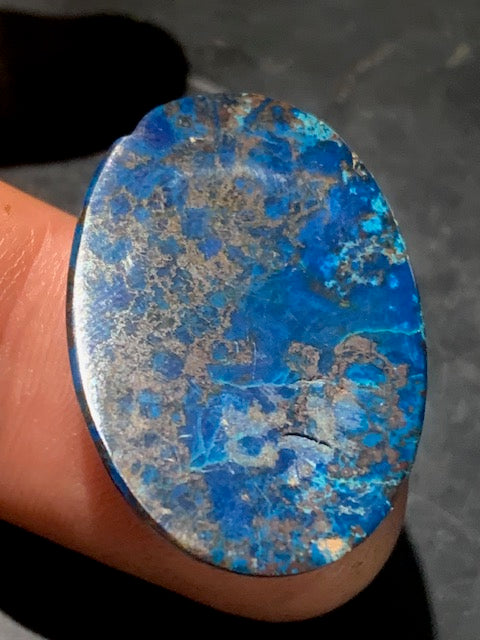 Chrysocolle – Cabochon de forme ovale de 33 × 22 × 6 mm - 7,9 gr. - Nuances naturelles magnifiques, parfait pour bijoux raffinés, collectionneur passionné ou exposition