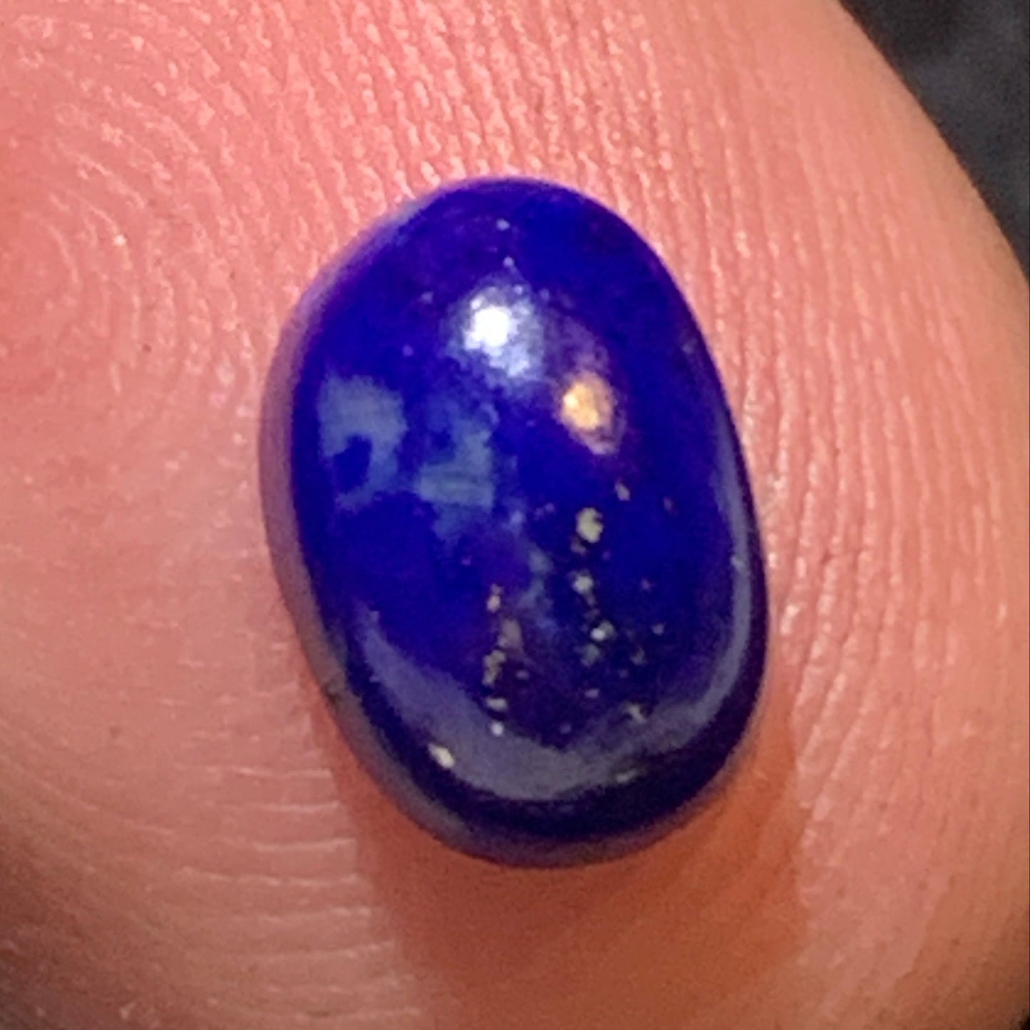 Lapis lazuli, cabochon de 10 mm x 7 x 4 - 2 carats. Parfait en bijouterie, collection ,exposition...