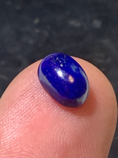 Lapis lazuli, cabochon de 10 mm x 7 x 4 - 2 carats. Parfait en bijouterie, collection ,exposition...