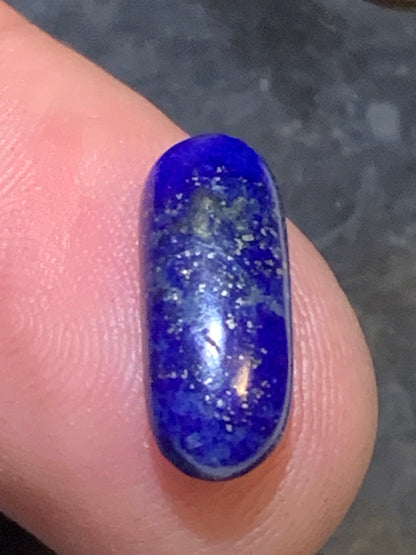 Lapis lazuli, cabochon de 12 mm x 7 x 5 - 5,5 carats. Parfait en bijouterie, collection ,exposition...