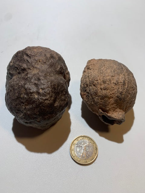Boules de Moqui ou Pierres des Chamans - Paire unique de Ø 60 mm  – 383,7 g (les deux)