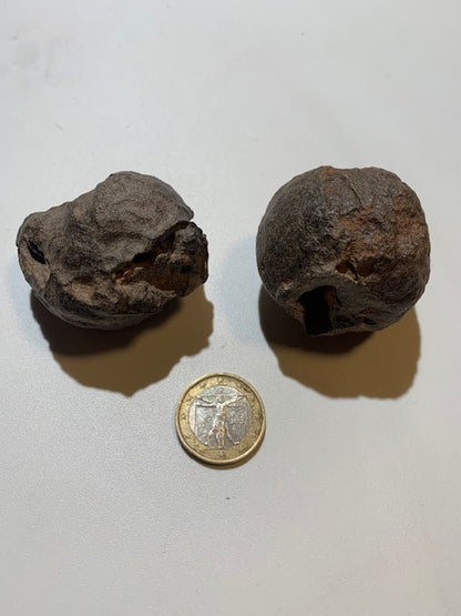 Boules de Moqui ou Pierres des Chamans - Paire unique de Ø 45 mm  – 178,8 g (les deux)