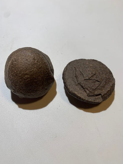Moqui Balls or Shaman Stones - Single pair of Ø 50 mm – 180.5 g (both)