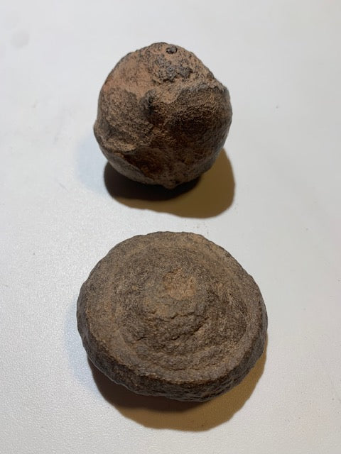 Moqui Balls or Shaman Stones - Single pair of Ø 50 mm – 180.5 g (both)