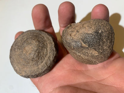 Moqui Balls or Shaman Stones - Single pair of Ø 50 mm – 180.5 g (both)