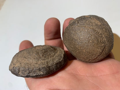 Moqui Balls or Shaman Stones - Single pair of Ø 50 mm – 180.5 g (both)