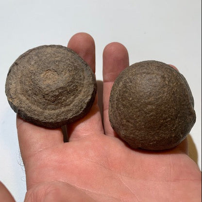 Moqui Balls or Shaman Stones - Single pair of Ø 50 mm – 180.5 g (both)