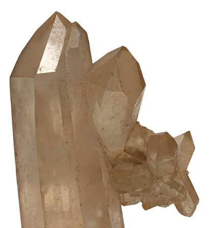 Cristal de roche - Pointe jumelée avec nid de cristaux - 104 L x 50 l x 32 mm - 134 grammes !