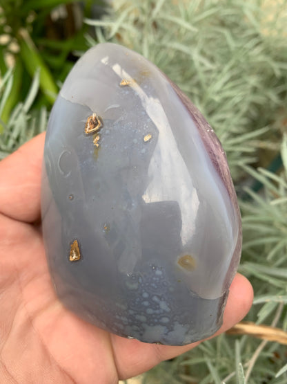 Forme libre en améthyste et Agate – Pièce de ± 90 x 70 x 40 mm – 355,4 g !
