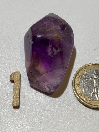 Améthyste – Pierres roulées à l'unité - ± 40 x 20 x 20 mm environ – De 11 à 28 g - parfait pour mettre dans les poches !