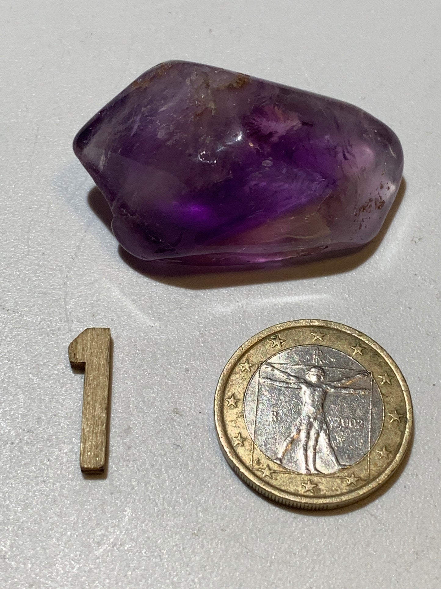 Améthyste – Pierres roulées à l'unité - ± 40 x 20 x 20 mm environ – De 11 à 28 g - parfait pour mettre dans les poches !