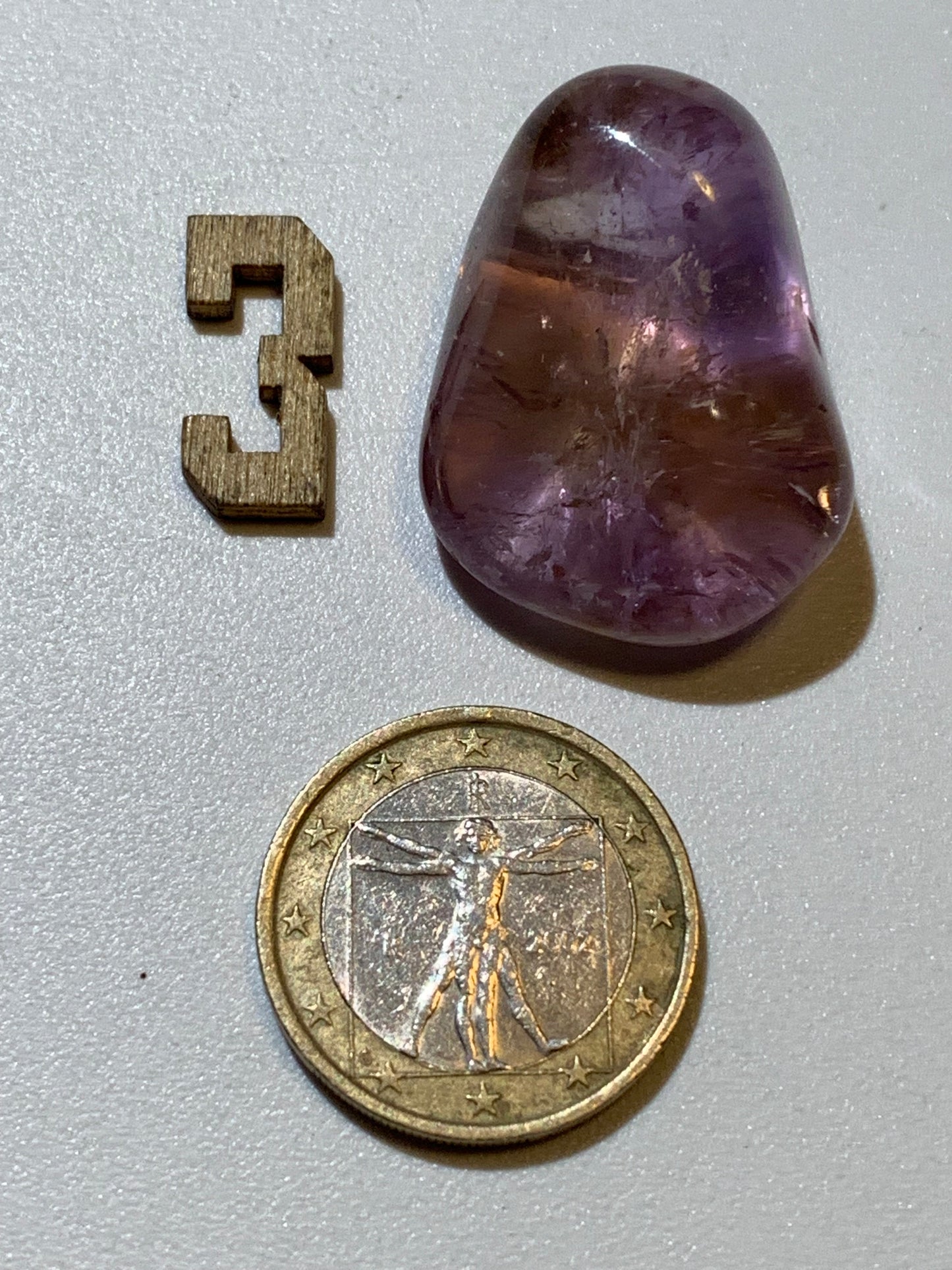 Amétrine – Pierres roulées à l'unité - ± 30 x 20 x 20 mm environ – De 14 à 16 g - parfait pour mettre dans les poches !