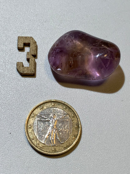Amétrine – Pierres roulées à l'unité - ± 30 x 20 x 20 mm environ – De 14 à 16 g - parfait pour mettre dans les poches !