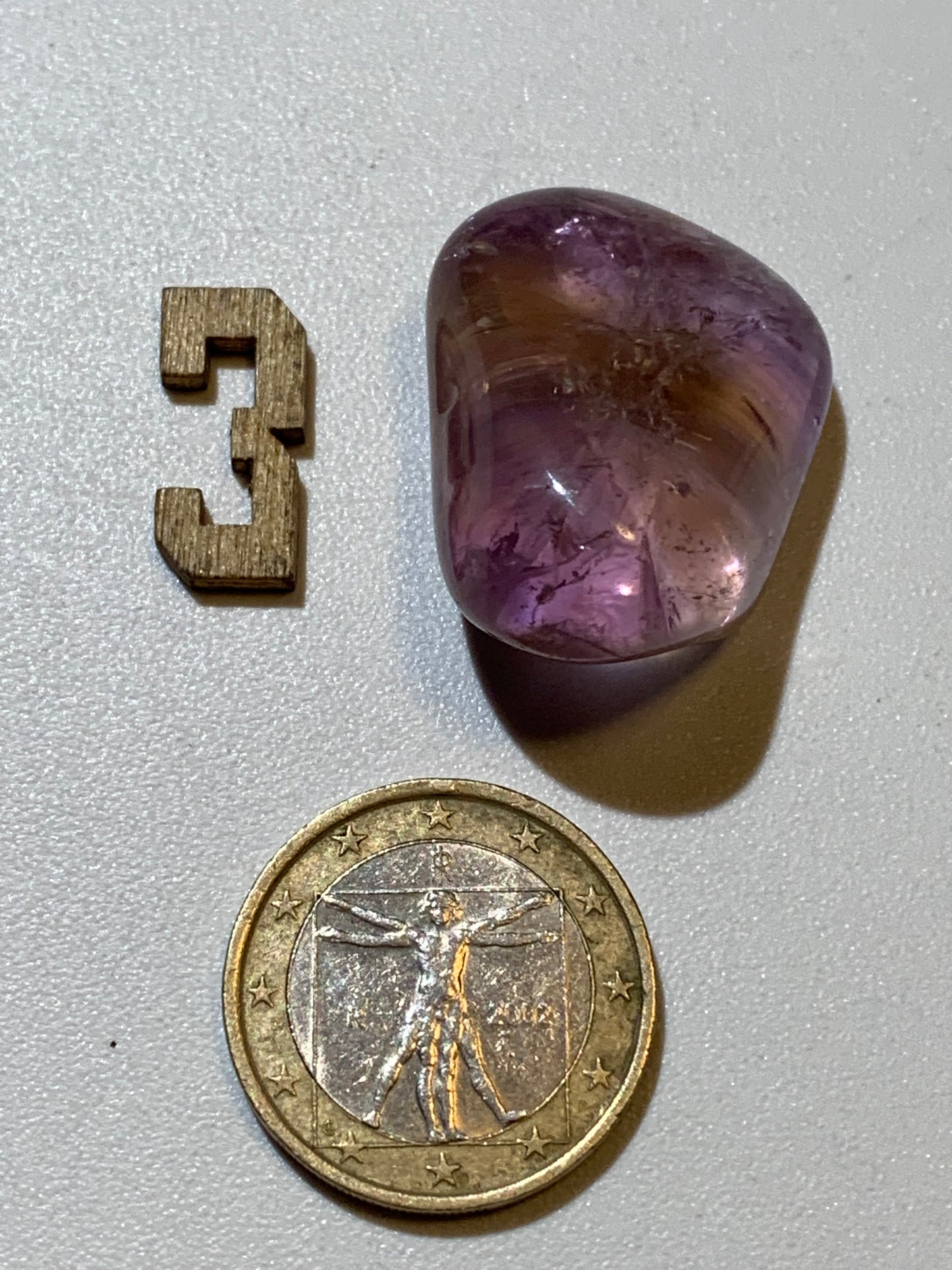 Amétrine – Pierres roulées à l'unité - ± 30 x 20 x 20 mm environ – De 14 à 16 g - parfait pour mettre dans les poches !