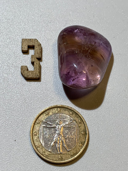 Amétrine – Pierres roulées à l'unité - ± 30 x 20 x 20 mm environ – De 14 à 16 g - parfait pour mettre dans les poches !