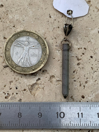 Tourmaline melon d'eau ! Pièce en Argent fait par Gem & Zen de 38mm de hauteur x4 de largeur x4. Vendu avec cordon réglable de couleur noire !