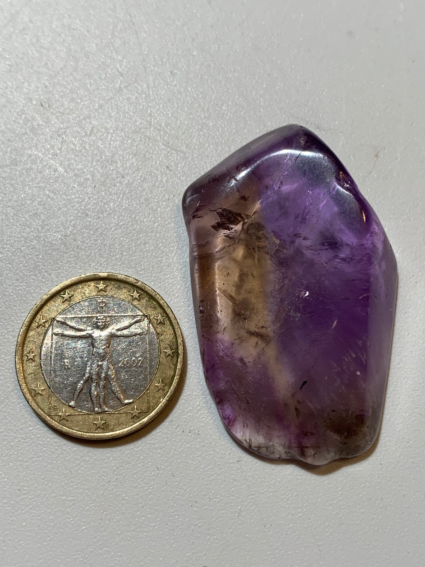 Amétrine – Pierre roulée de ± 50 x 30 x 11 mm environ – De 19,9 g - parfait pour mettre dans les poches !