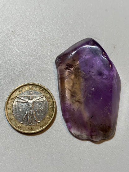 Amétrine – Pierre roulée de ± 50 x 30 x 11 mm environ – De 19,9 g - parfait pour mettre dans les poches !